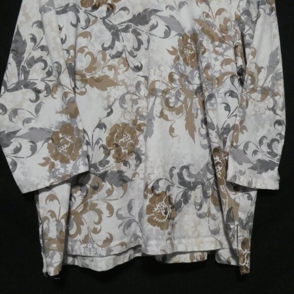 ALFRED DUNNER | large | Floral Long Sleeve Shirt | Beautiful and Unique Neckline - Picture 8 of 16